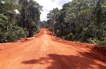 Road leading to our camp